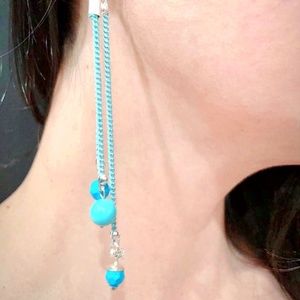 Handmade Turquoise Earrings with 925 sterling silver for women